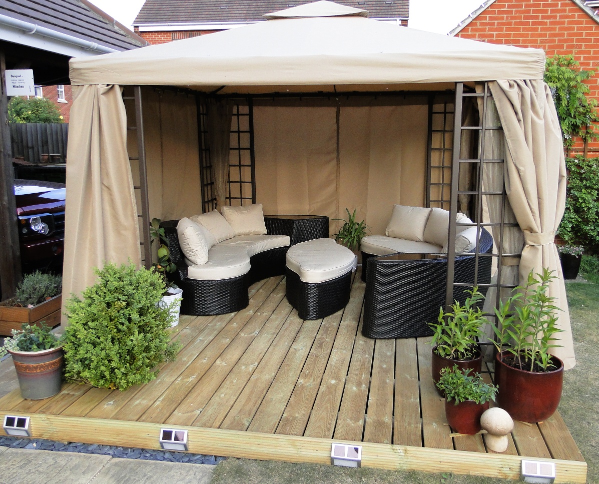 timber deck kit 4m boards x 2.2m,13'2 x 7'3 wooden garden patio decking